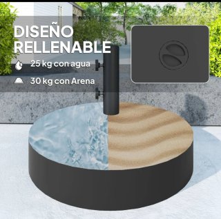 Base Rellenable para Sombrilla