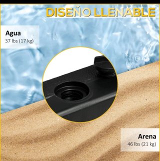 Base para sombrilla con ruedas