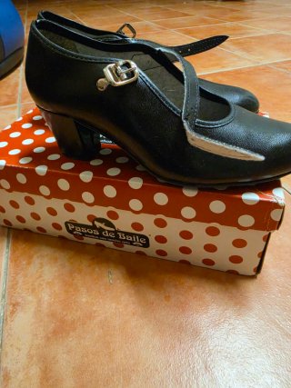 Zapatos de flamenco negros talla 36
