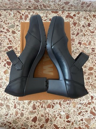 Zapatos Mary Jane Tacón Negro