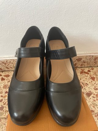 Zapatos Mary Jane Tacón Negro