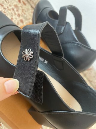 Zapatos Mary Jane Tacón Negro