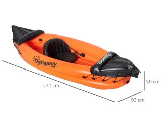 Kayak hinchable Outsunny 1 persona + remo