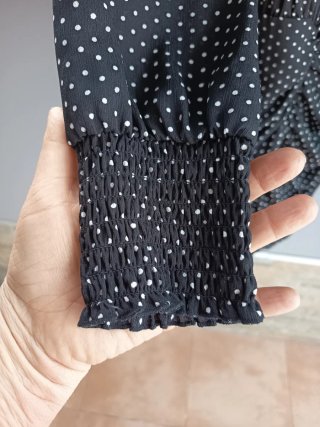Vestido Zara Negro Lunares