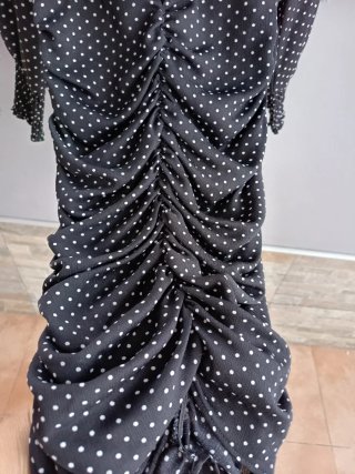 Vestido Zara Negro Lunares