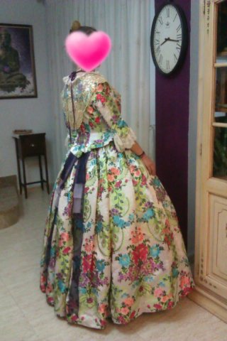 Traje de Fallera Adulta Multicolor