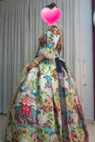 Traje de Fallera Adulta Multicolor