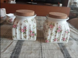 Lote 2 Bottiglie in Vetro Shabby Chic Fiori
