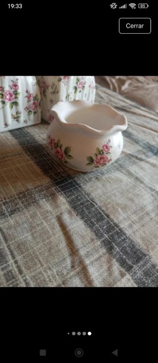 Lote 2 Bottiglie in Vetro Shabby Chic Fiori
