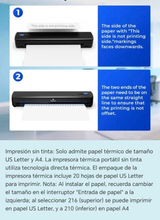 Impresora Portátil Térmica 3-en-1