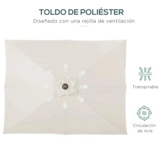 Parasol terraza luz LED exterior
