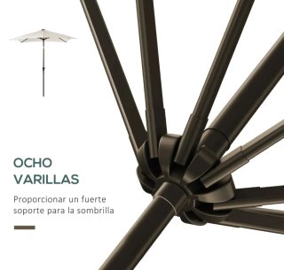 Parasol terraza luz LED exterior