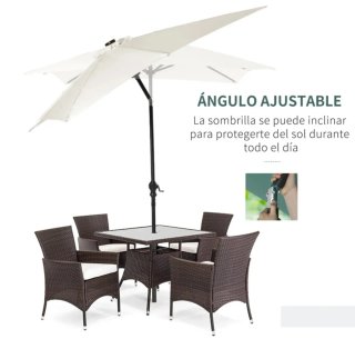 Parasol terraza luz LED exterior