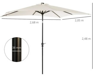 Parasol terraza luz LED exterior