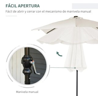 Parasol terraza luz LED exterior