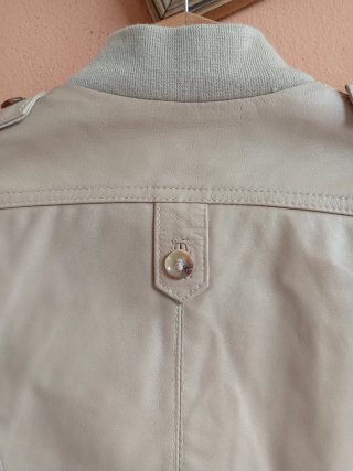 Giubbino pelle donna beige XS