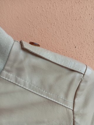 Giubbino pelle donna beige XS