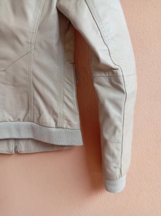 Giubbino pelle donna beige XS