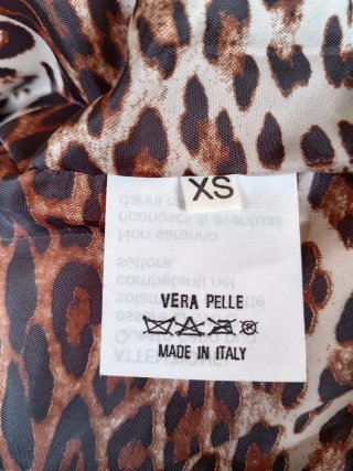 Giubbino pelle donna beige XS