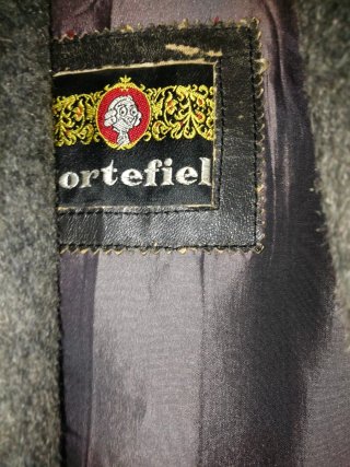 Abrigo piel conejo 1960 gris