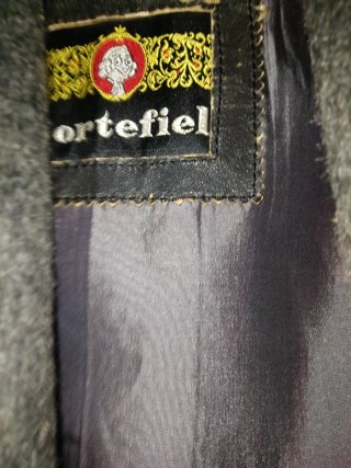Abrigo piel conejo 1960 gris