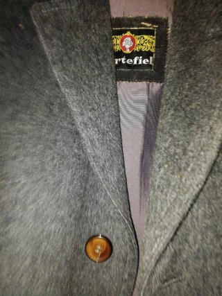 Abrigo piel conejo 1960 gris