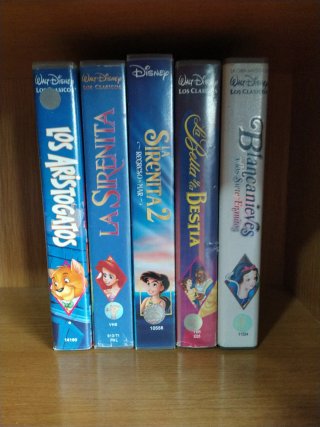 Lote 5 Películas VHS Disney Clásicos