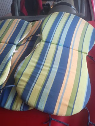 Almohadas para sillas a rayas