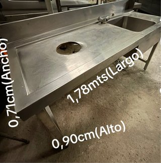 Mesa de acero inoxidable industrial