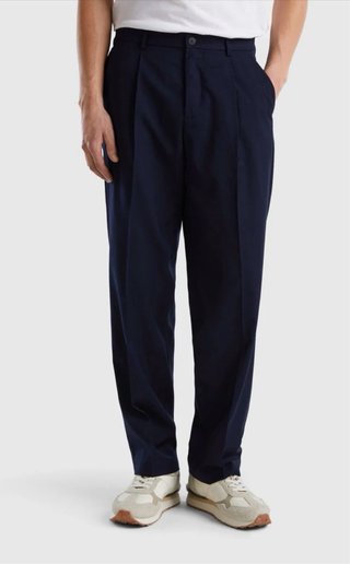 Pantalón Benetton Azul Hombre