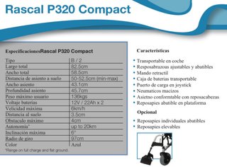 Silla Eléctrica P320 Compact Azul