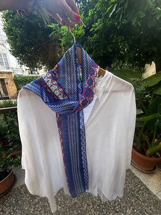 Blusa blanca oversize fluida KIMOD Barcelona