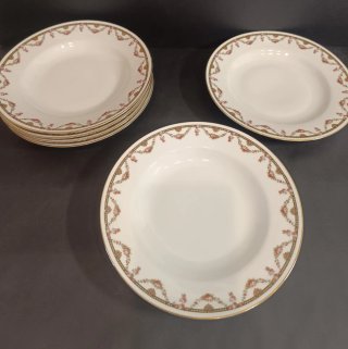 6 Platos Hondos Limoges JBT& Cie 1901-1913