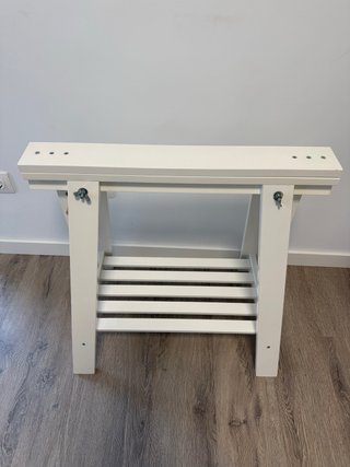 Caballete madera blanco 58x70/93 cm