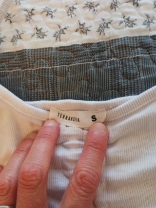 Top donna bianco con laccetto