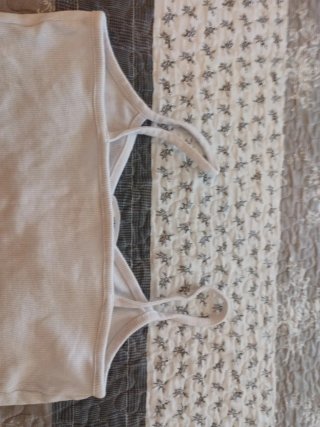 Top donna bianco con laccetto