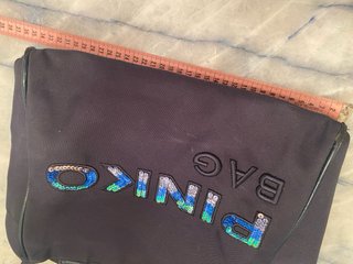 Borsa Pinko Blu con Paillette Multicolori