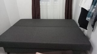 Sofá Cama Gris Tela