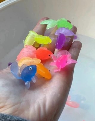 Juego pesca: Peces de silicona para baño