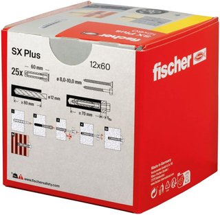 100 ud. Tacos Fischer SX Plus 12x60