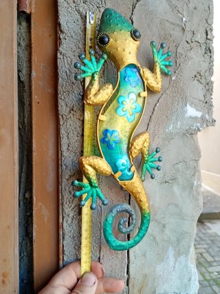 Geco decorativo metallo e vetro