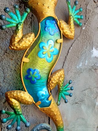 Geco decorativo metallo e vetro