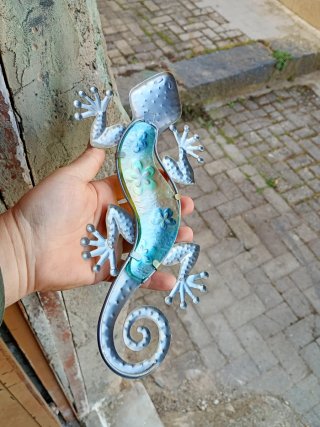 Geco decorativo metallo e vetro