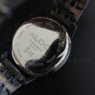 ALDO orologio da polso in acciaio quadrante scuro