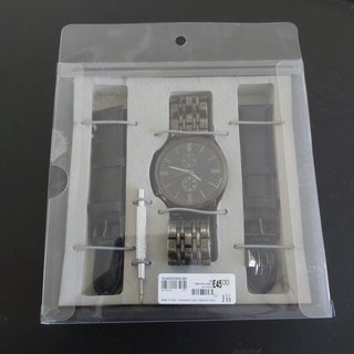 ALDO orologio da polso in acciaio quadrante scuro