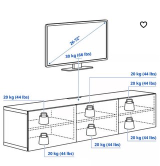Mueble TV IKEA Besta Blanco 180cm