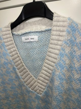 Chaleco Glowrias Azul y Blanco Talla XS