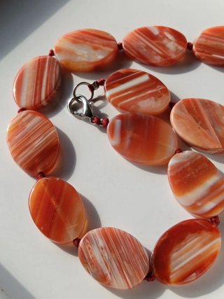 Collana Agatha naturale