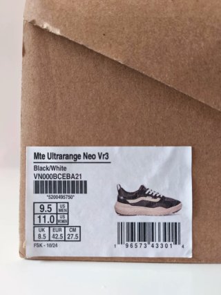 Zapatillas Vans Ultrarange Neo Vr3 Negro/Blanco