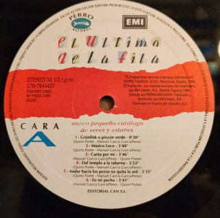 Disco LP El Último de la Fila